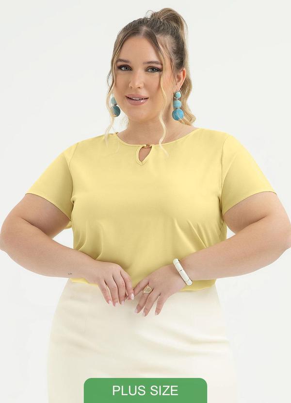 Blusa Plus Size em Misturinha Amarelo Claro