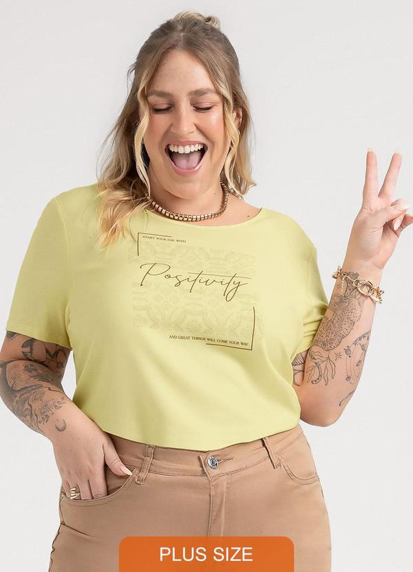 Blusa Plus Size em Misturinha Amarelo