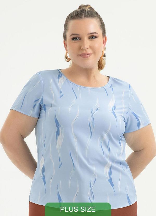 Blusa Plus Size em Misturinha Azul Claro