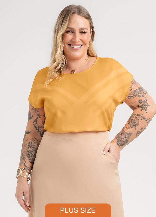 Blusa Plus Size em Misturinha Laranja