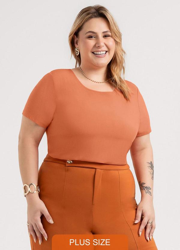 Blusa Plus Size em Misturinha Laranja