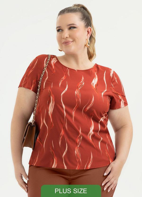 Blusa Plus Size em Misturinha Vermelho Escuro