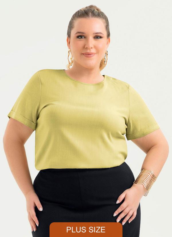 Blusa Plus Size em Viscose Caramelo
