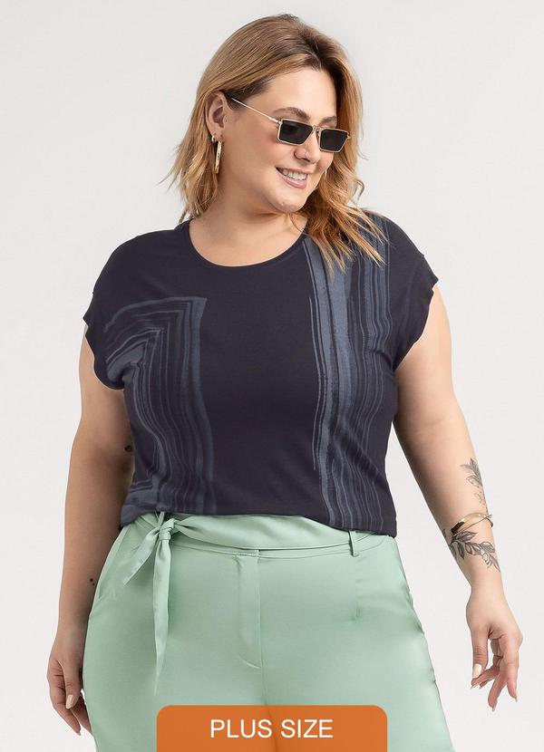 Blusa Plus Size em Viscose Preto