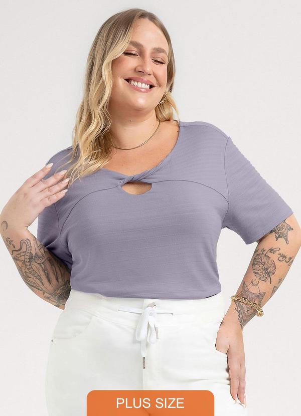 Blusa Plus Size em Viscose Roxo