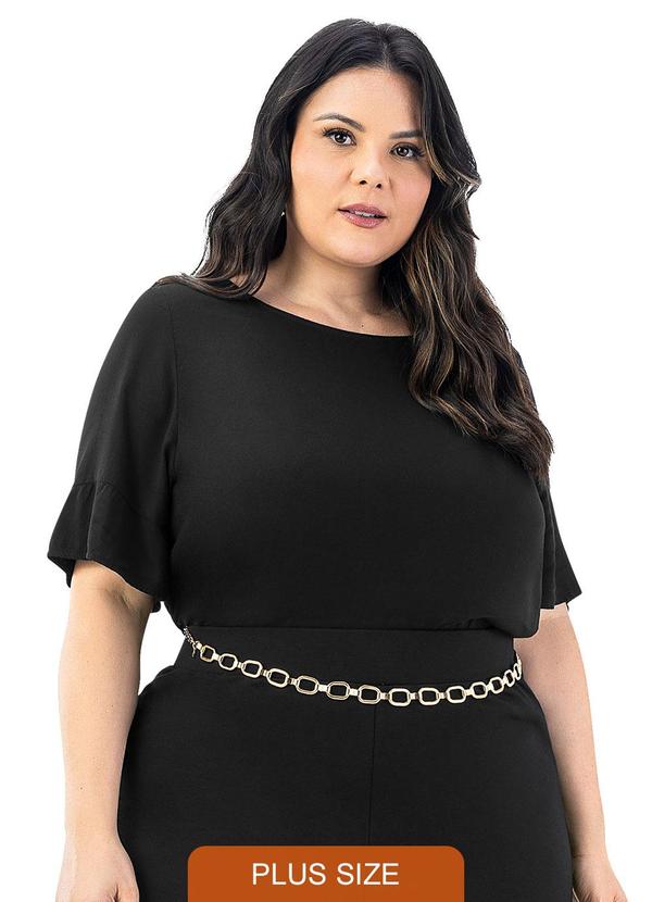 Blusa Plus Size Feminina Preto