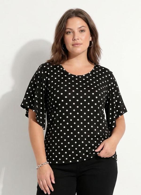 Blusa Poá em Malha de Viscose