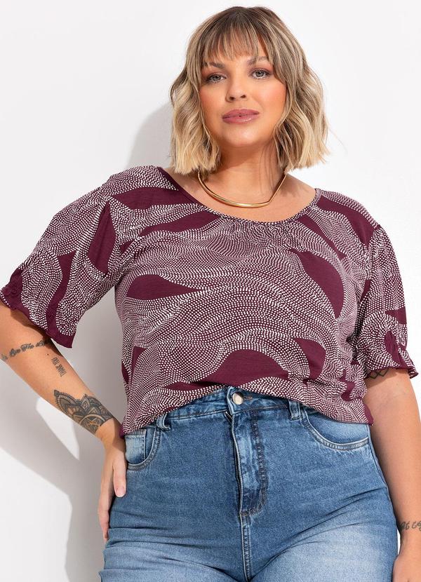 Blusa Pontilhado em Malha de Viscose