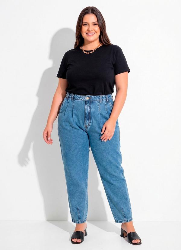 Blusa Preta em Malha de Algodão