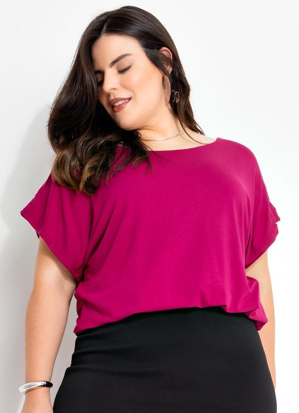 Blusa Púrpura em Malha de Viscose