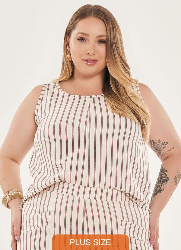 Blusa Regata Listrada Bege