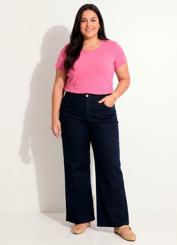 Blusa Rosa em Ribana Canelada