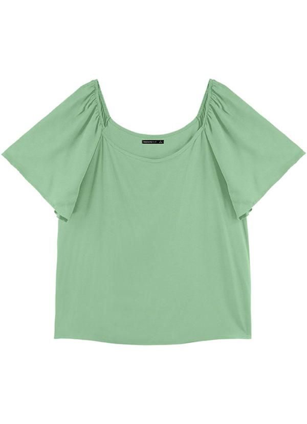 Blusa Soft Summer Plus Size Feminino Verde