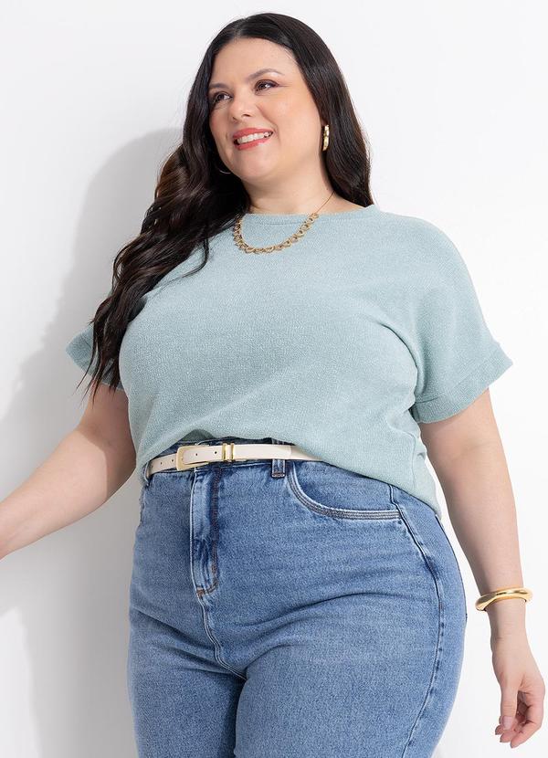 Blusa Verde Menta Malha Tricô