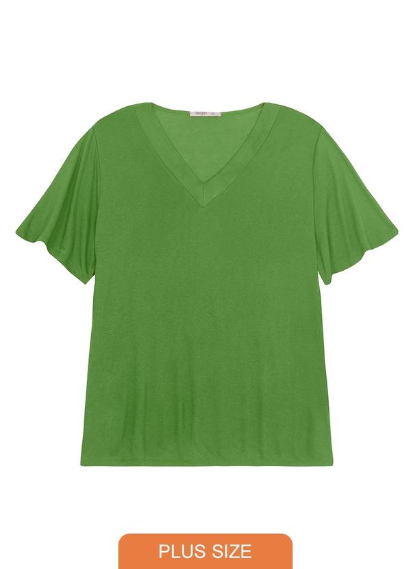 Blusa Visco Tricot Plus Size Verde