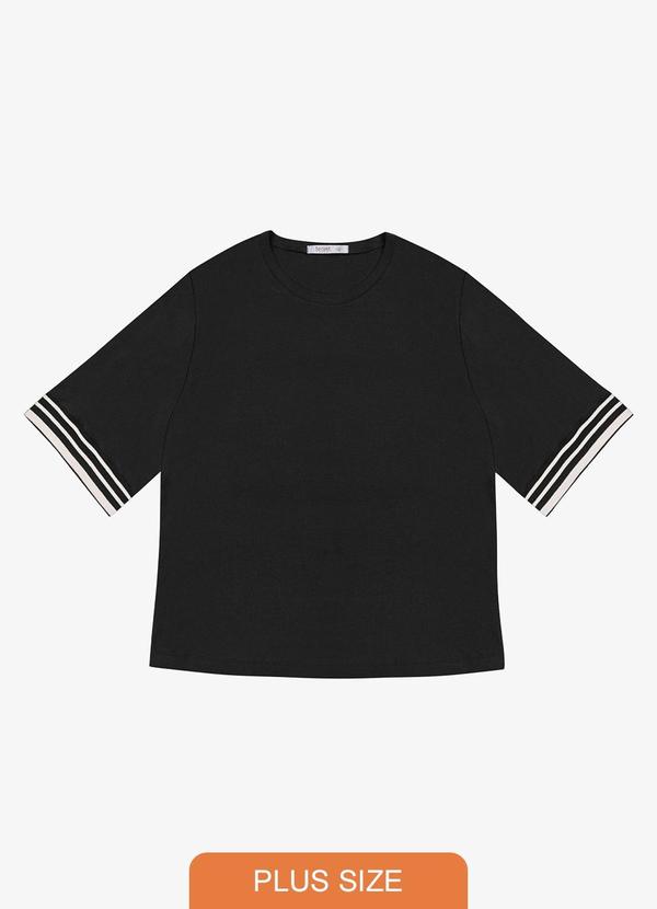 Blusa Viscose Plus Size Preto