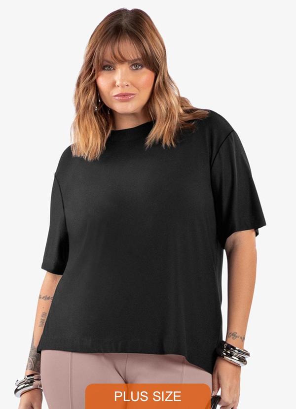 Blusa Viscose Plus Size Preto