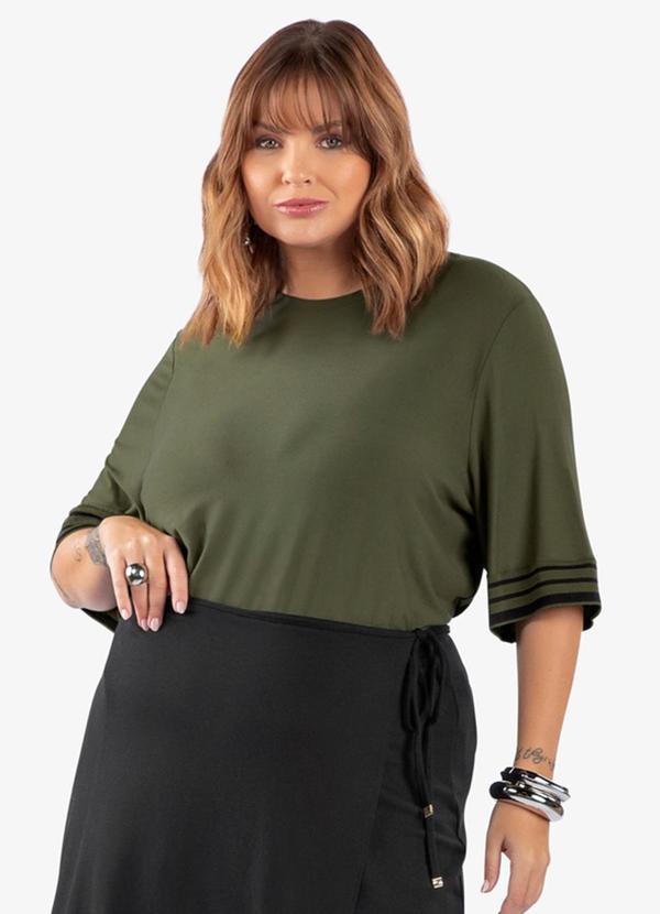 Blusa Viscose Plus Size Verde