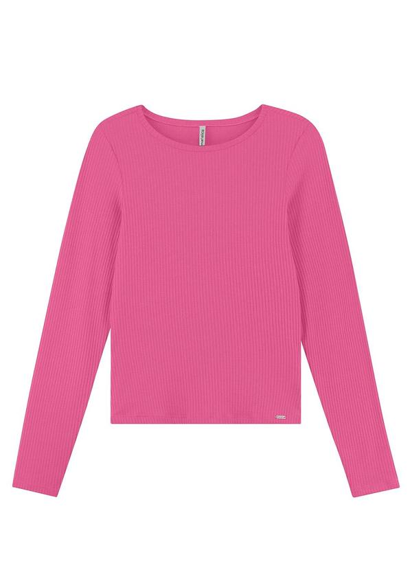 Blusa Feminina Básica Canelada Rosa