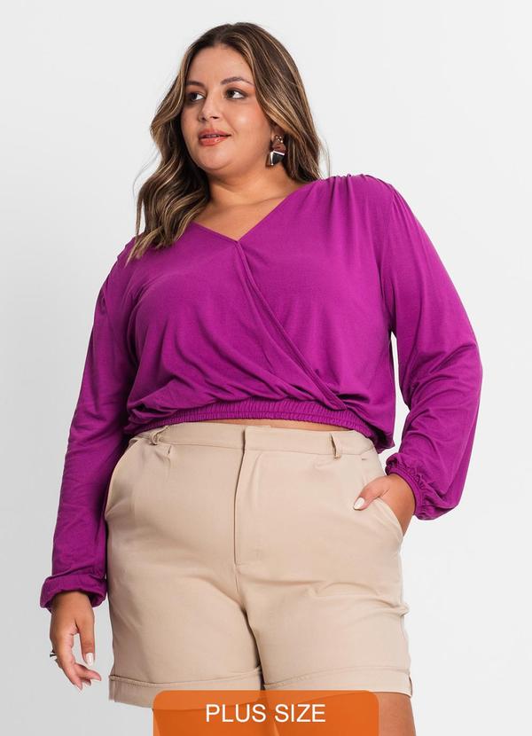 Blusa Feminina Plus Size em Viscose Roxo