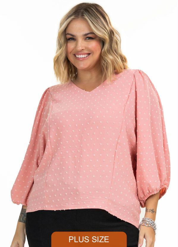 Blusa Manga 7/8 Air Flow Poa Rosa