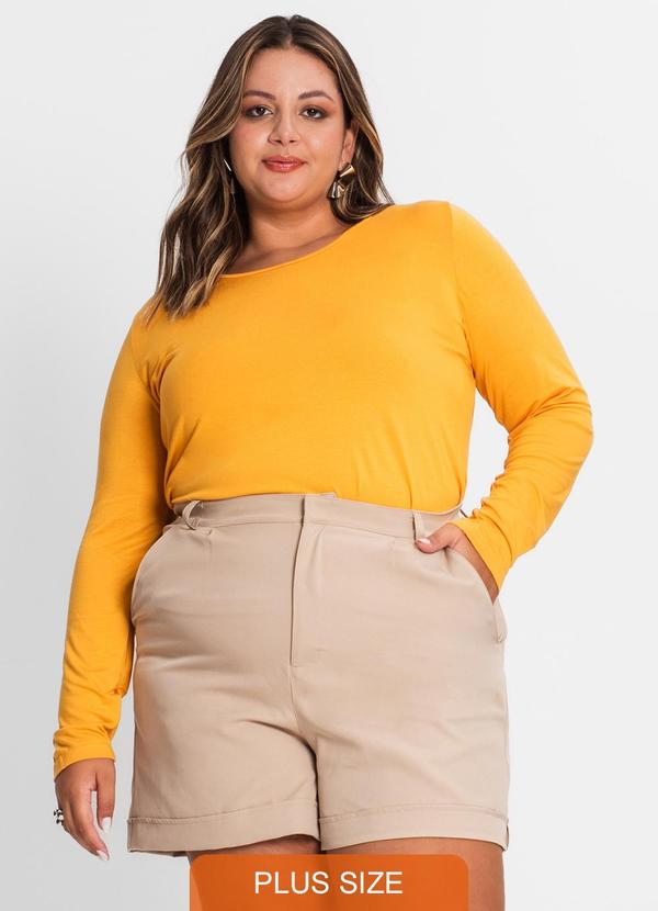Blusa Manga Longa Viscotorcion Amarelo