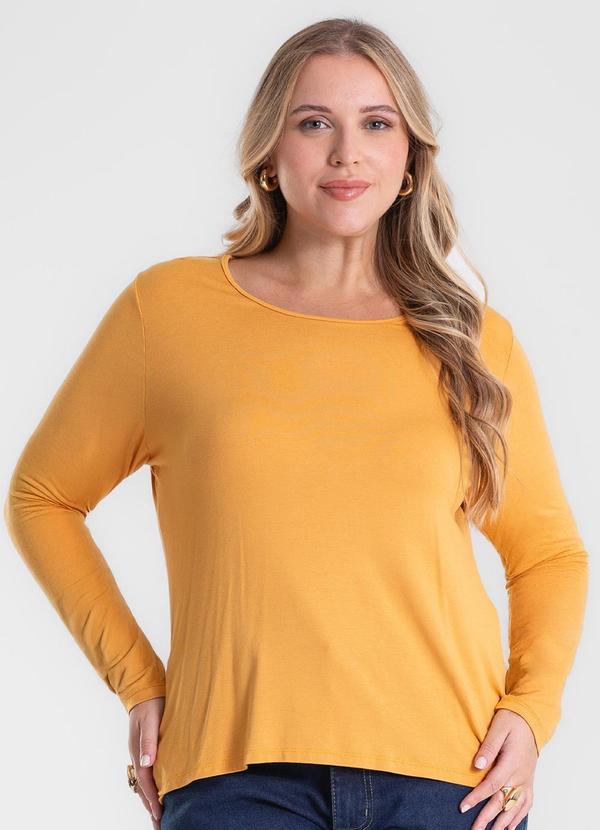 Blusa Manga Longa Viscotorcion Amarelo