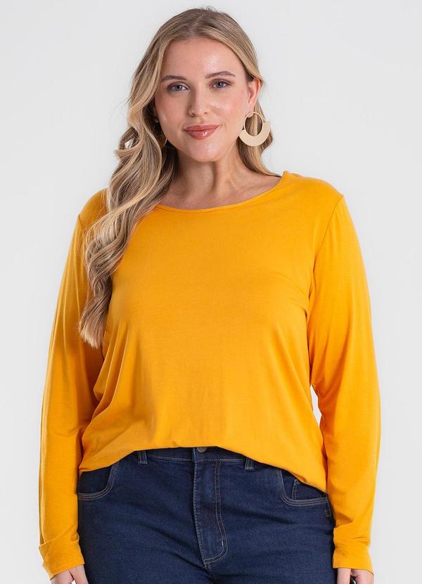 Blusa Manga Longa Viscotorcion Amarelo