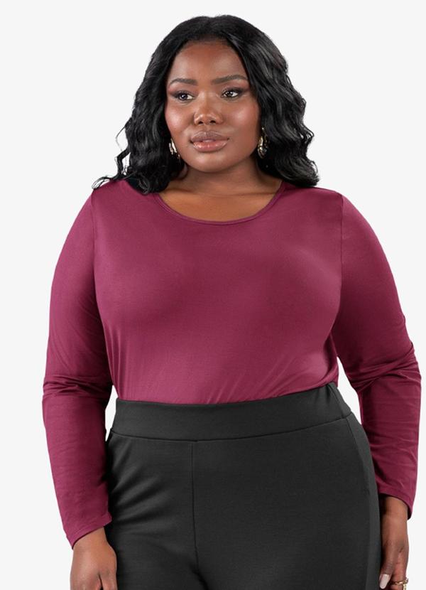 Blusa Manga Longa Viscotorcion Vermelho