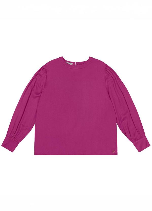 Blusa Plus Size Feminina Manga Longa Roxo