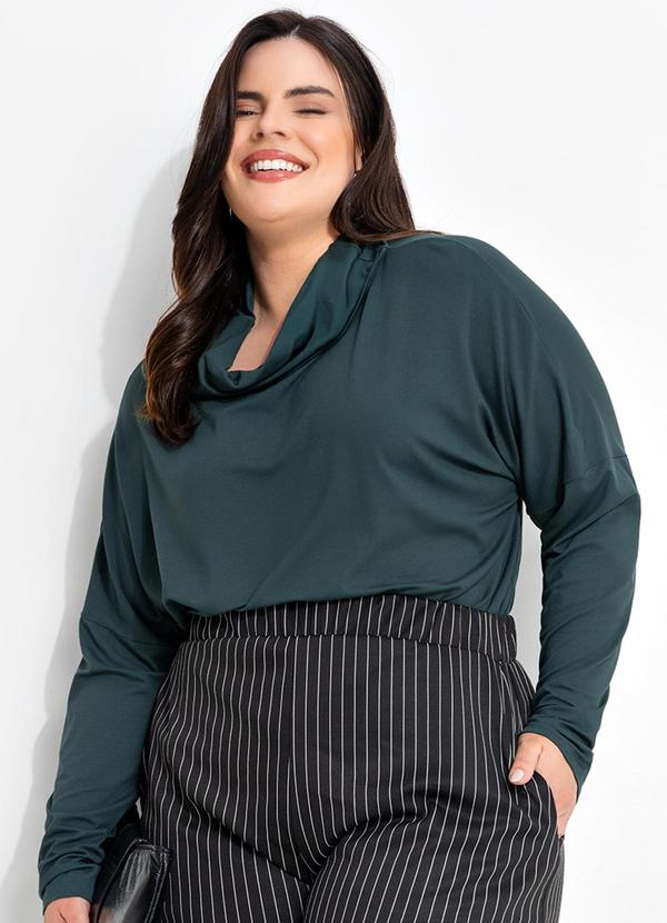 Blusa Verde em Malha de Viscose