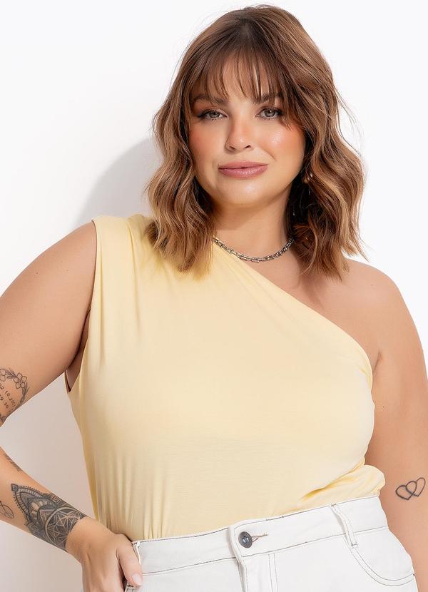 Blusa Amarelo Claro em Malha de Viscose