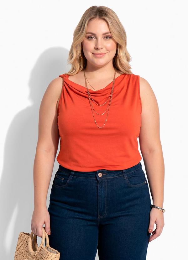 Blusa Ferrugem em Malha Suede