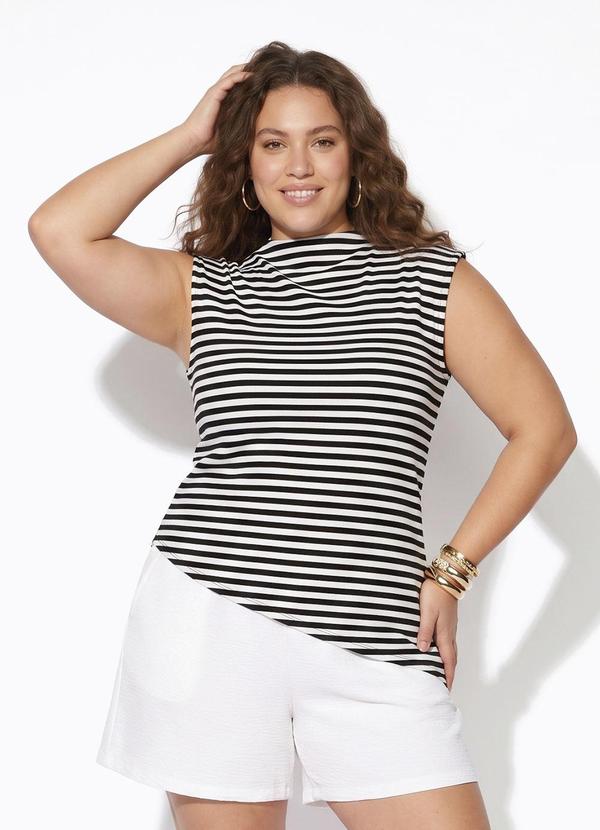 Blusa Listrado em Canelado