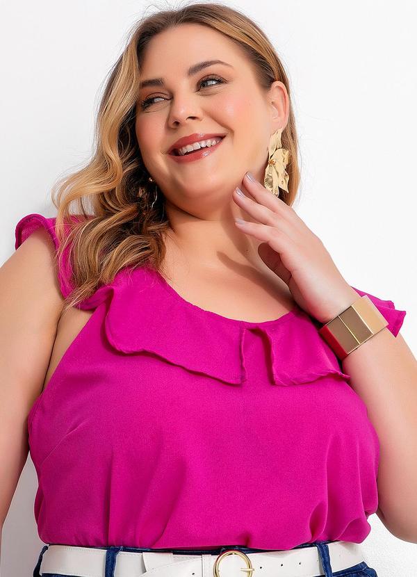 Blusa Pink em Crepe Plano