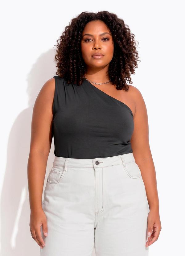 Blusa Preta em Malha de Viscose