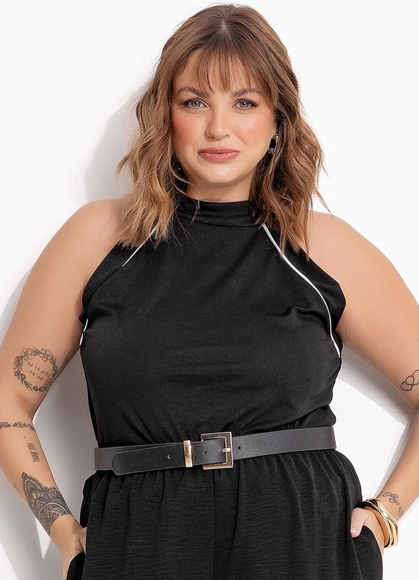 Blusa Preto em Malha