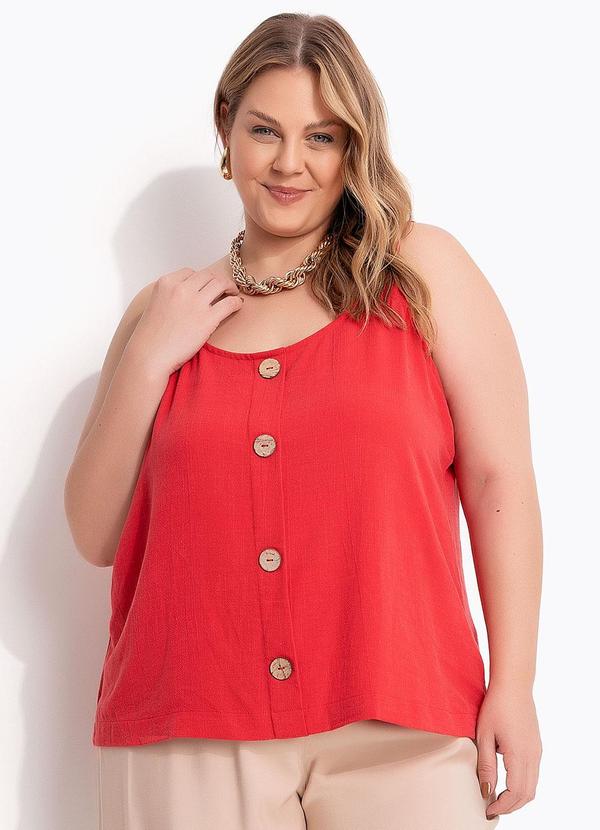 Blusa Vermelha em Linho