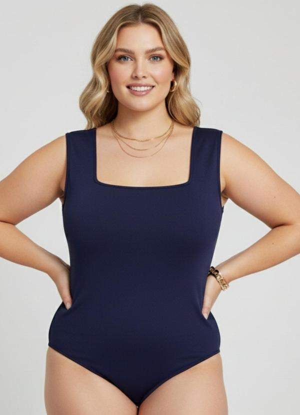 Body Azul Marinho Sustentação em Neoprene