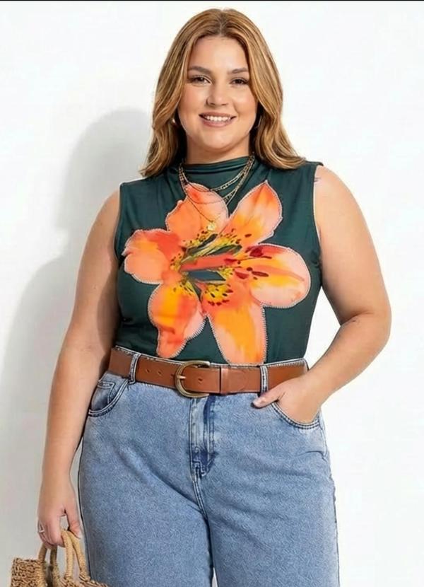 Body Lírio Laranja em Malha Fria