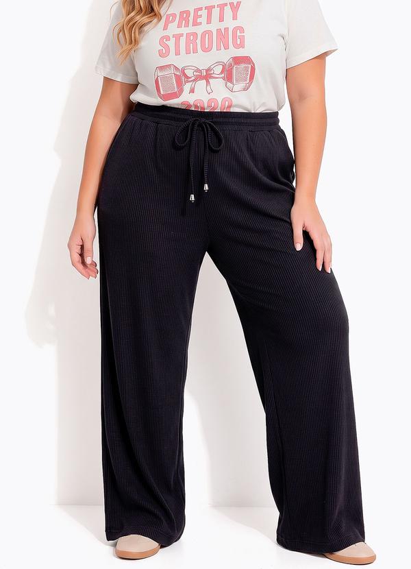 Calça Preta em Canelado