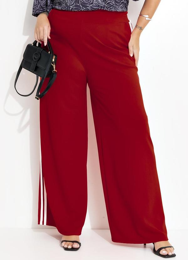 Calça Vermelho em Malha Crepe