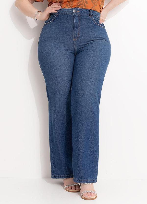 Calça Azul Médio em Jeans