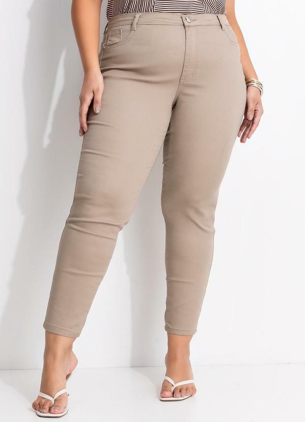 Calça Bege em Jeans