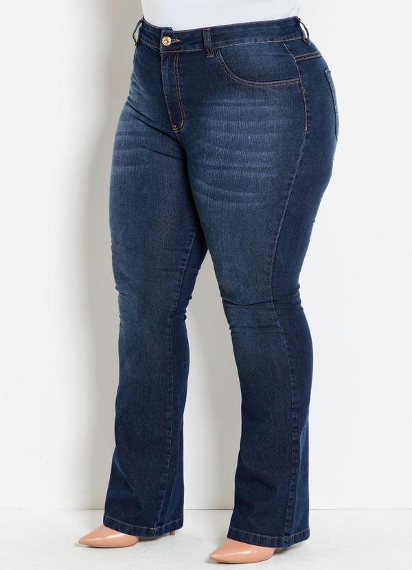 Calça Flare Jeans Plus Size Marguerite