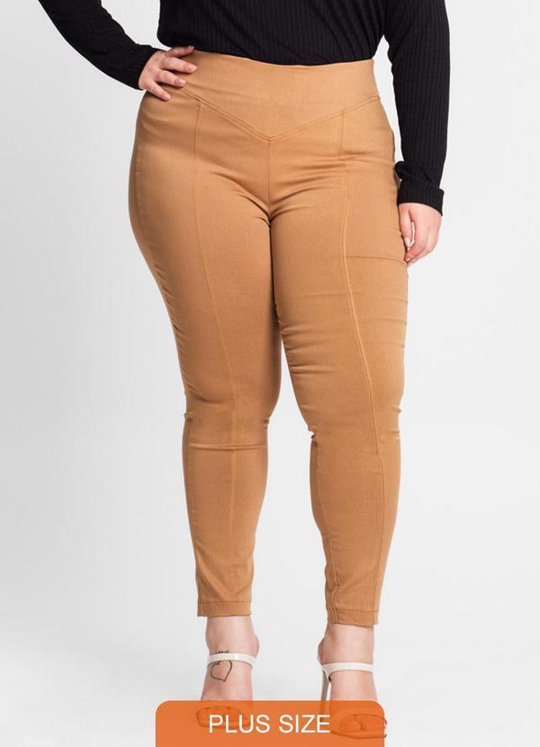 Legging Feminina Bengaline Plus Size Marrom