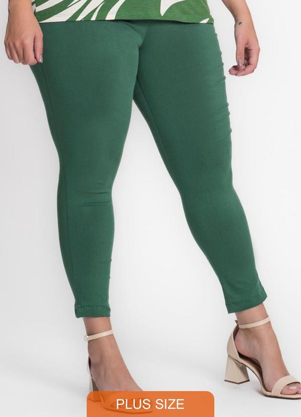 Legging Feminina Plus Size Bengaline Verde