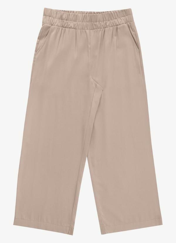 Calça Feminina Pantalona Viscose Bege