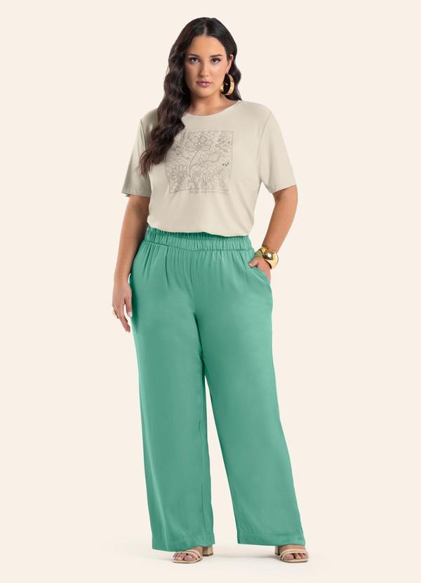 Calça Feminina Pantalona Viscose Verde