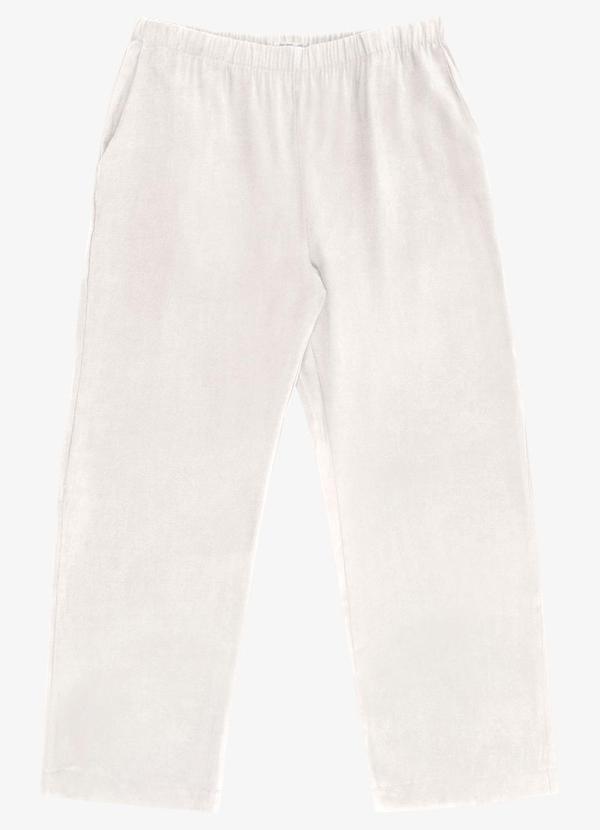 Calça Feminina Plus Pantalona Bege